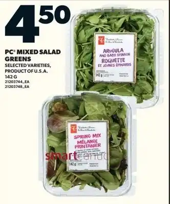 Loblaws Pc mixed salad greens offer