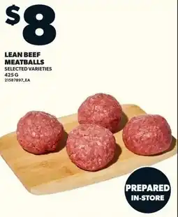 Loblaws Lean beef meatballs offer