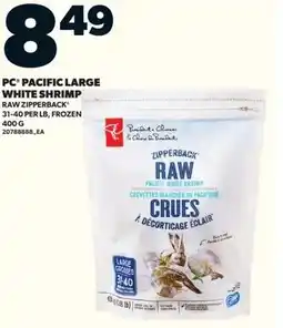 Loblaws Pc pacific large white shrimp offer