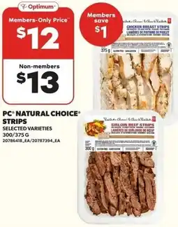 Loblaws PC natural choice strips offer