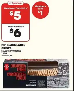 Loblaws PC black label crisps offer