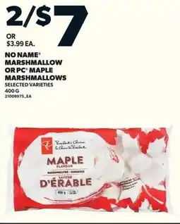 Loblaws NO NAME MARSHMALLOW OR PC MAPLE MARSHMALLOWS offer