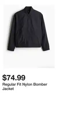 H&M Regular Fit Nylon Bomber Jacket offer