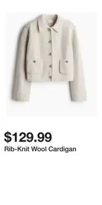 H&M Rib-Knit Wool Cardigan offer