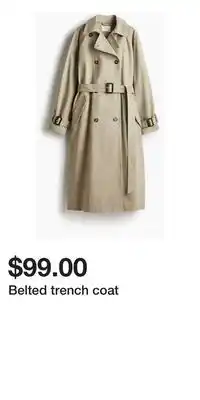 H&M Belted trench coat offer