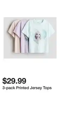 H&M 3-pack Printed Jersey Tops offer