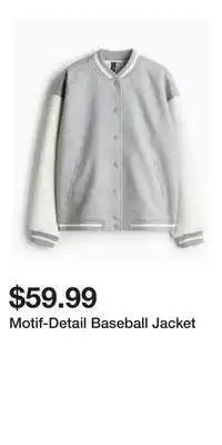 H&M Motif-Detail Baseball Jacket offer