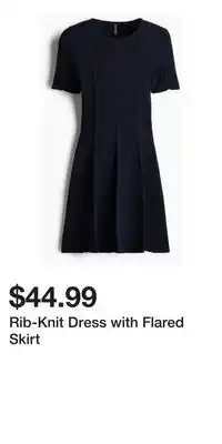 H&M Rib-Knit Dress with Flared Skirt offer