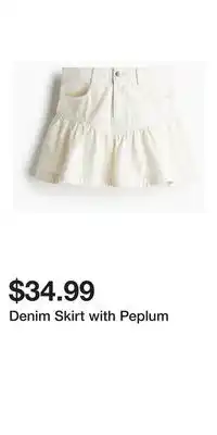 H&M Denim Skirt with Peplum offer