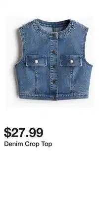 H&M Denim Crop Top offer