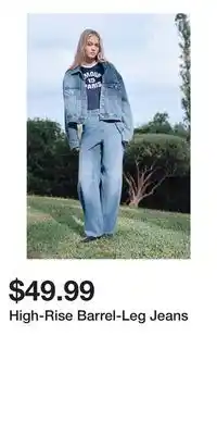 H&M High-Rise Barrel-Leg Jeans offer