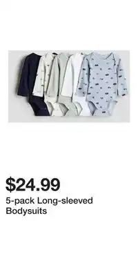 H&M 5-pack Long-sleeved Bodysuits offer