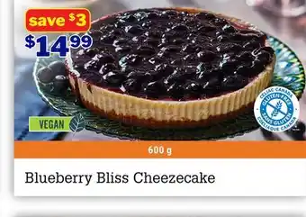 M & M Food Market Blueberry Bliss Cheezecake offer