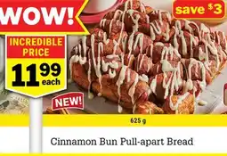 M & M Food Market Cinnamon Bun Pull-apart Bread offer