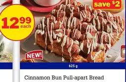 M & M Food Market Cinnamon Bun Pull-apart Bread offer