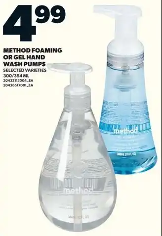 Loblaws Method foaming or gel hand wash pumps offer