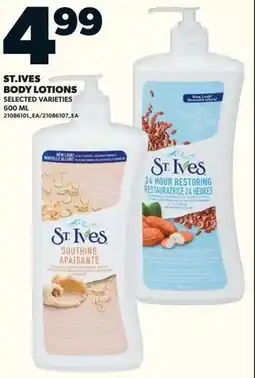 Loblaws St.Ives body lotions offer