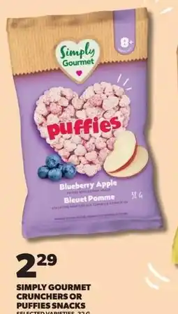 Loblaws Simply gourmet crunchers or puffies snacks offer