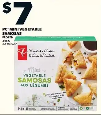 Loblaws PC mini vegetable samosas offer