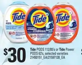 Loblaws Tide PODS or Tide Power PODS 63's offer