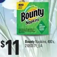 Loblaws Bounty Napkins offer