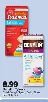 PharmaChoice Benylin, Tylenol Child Cough Syrup, Cold, Sinus offer