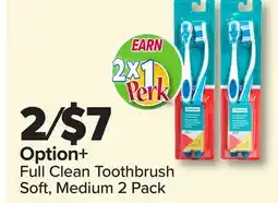 PharmaChoice Option+ Full Clean Toothbrush Soft, Medium 2 Pack offer