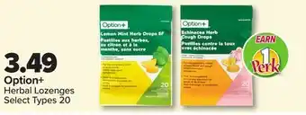 PharmaChoice Option+ Herbal Lozenges offer