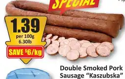 Starsky Double Smoked Pork Sausage Kaszubska offer