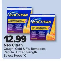 PharmaChoice Neo Citran Cough, Cold & Flu Remedies, Regular, Extra Strength offer