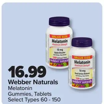 PharmaChoice Webber Naturals Melatonin Gummies, Tablets offer