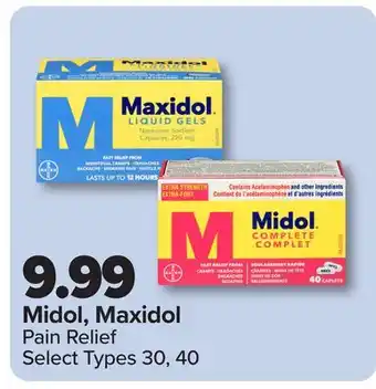 PharmaChoice Midol, Maxidol Pain Relief offer