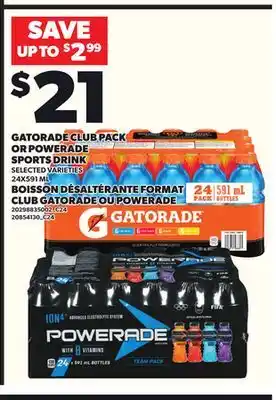 Independent City Market GATORADE CLUB PACK OR POWERADE SPORTS DRINK, 24X591 ML offer