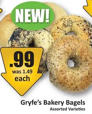 Starsky Gryfe's Bakery Bagels offer