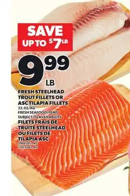 Independent City Market FRESH STEELHEAD TROUT FILLETS OR ASC TILAPIA FILLETS offer