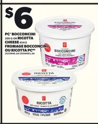 Independent City Market PC BOCCONCINI, 200 G OR RICOTTA CHEESE, 454 G offer