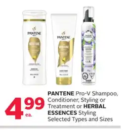 Rexall PANTENE Pro-V Shampoo, Conditioner, Styling or Treatment or HERBAL ESSENCES Styling offer