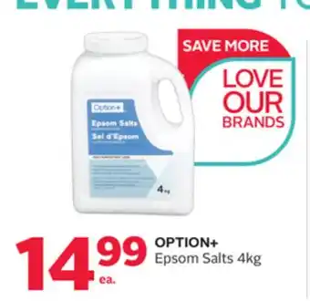 Rexall OPTION + Epsom Salts 4kg offer