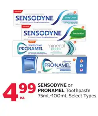 Rexall SENSODYNE or PRONAMEL Toothpaste 75mL-100mL offer