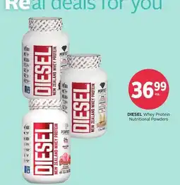 Rexall DIESEL Whey Protein Nutritional Powders offer