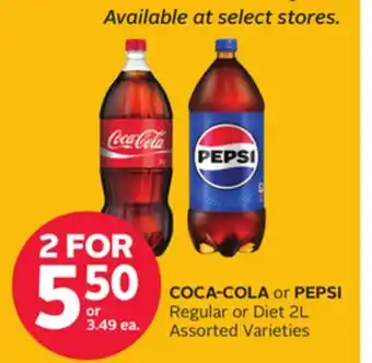 Rexall COCA-COLA or PEPSI Regular or Diet 2L offer