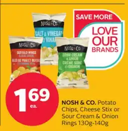 Rexall NOSH & CO. Potato Chips, Cheese Stix or Sour Cream & Onion Rings offer