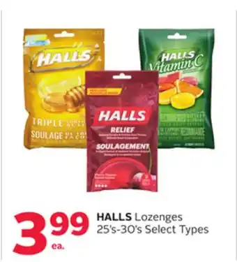 Rexall HALLS Lozenges offer