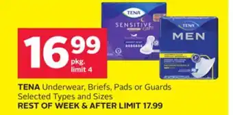 Rexall TENA Underwear, Briefs, Pads or Guards offer