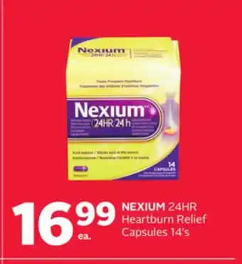 Rexall NEXIUM 24HR Heartburn Relief Capsules offer