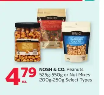 Rexall NOSH & CO. Peanuts 525g-550g or Nut Mixes 200g-250g offer