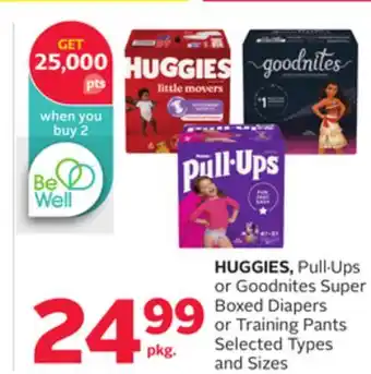 Rexall HUGGIES, Pull. Ups or Goodnites Super Boxed Diapers or Training Pants offer