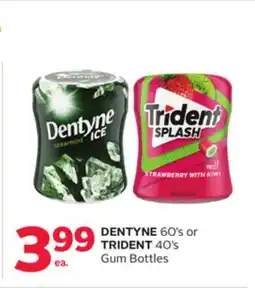 Rexall DENTYNE 60' s or TRIDENT 40' s Gum Bottles offer