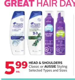 Rexall HEAD & SHOULDERS Classic or AUSSIE Styling offer