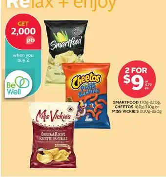 Rexall SMARTFOOD 170g-220g, CHEETOS 180g-310g or MISS VICKIE'S 200g-220g offer